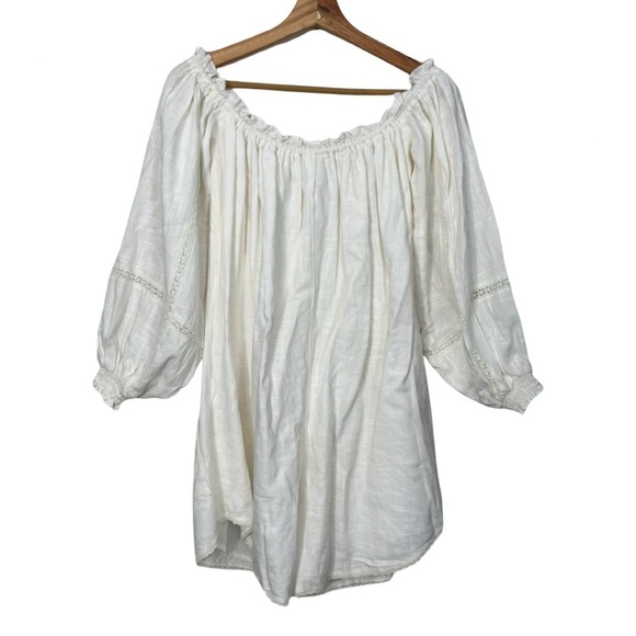 SPELL White Linen Romper | Size XS | NWT | Boho Luxe White Lace Playsuit - Picture 9 of 16